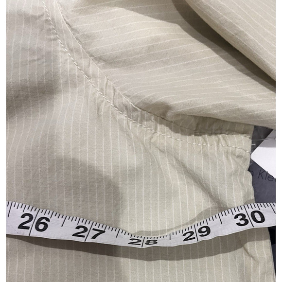 Calvin Klein Striped Non-Iron Dress Shirt Long Sleeve LimeStone 2XT NEW - Picture 4 of 7